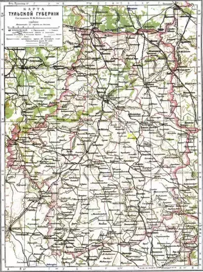 Карта Тульской губернии XIX -  губерния XIX (Копировать) (2).webp