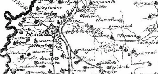 Топографическая карта Белевского уезда 1779 -  уезд 1779 (Копировать).webp