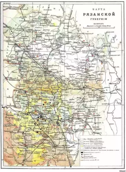 Карта Рязанской губернии XIX -  губ (2).webp