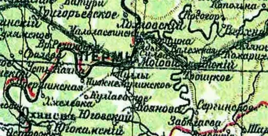 Карта Пермской губернии 1907 -  Пермской Губернии 1907 год (Копировать) (2).webp