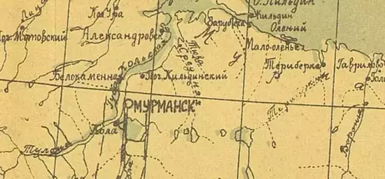 Карта района Мурманской железной дороги 1923 -  мурманской железной дороги_1923 (Копировать).webp