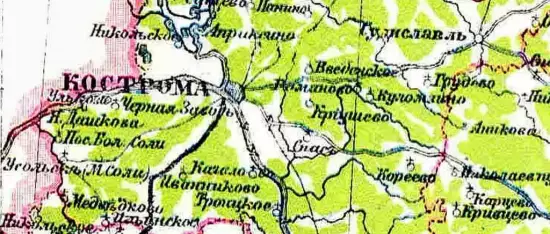 Карта Костромской Губернии 1907 -  Костромской Губернии 1907  (Копировать).webp