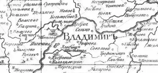 Карта Владимирского наместничества 1792 -  Владимерскаго наместничества 1792 (Копировать).webp