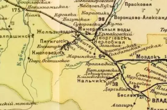 Карта железных дорог Кавказа - -железных-дорог-Кавказа,-1918-г.webp