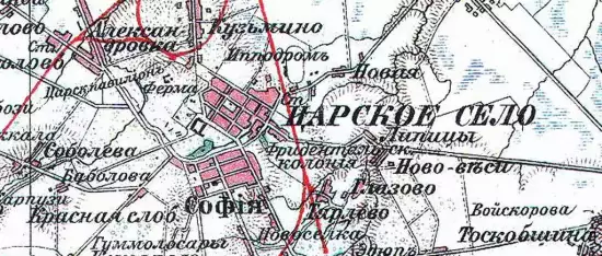 Карта окрестностей Санкт-Петербурга 1910 -  Санкт-Петербурга_1910 (Копировать).webp