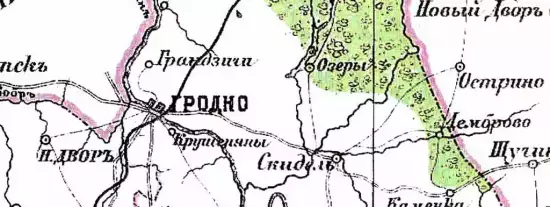 Карта Гродненской Губернии 1907 -  Гродненской Губернии 1907 (Копировать).webp