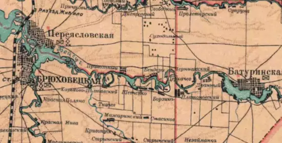 Карта Кубанского округа Северо-Кавказского края 1926 года -  Кубанского округа Северо-Кавказского края 1926 года (1).webp