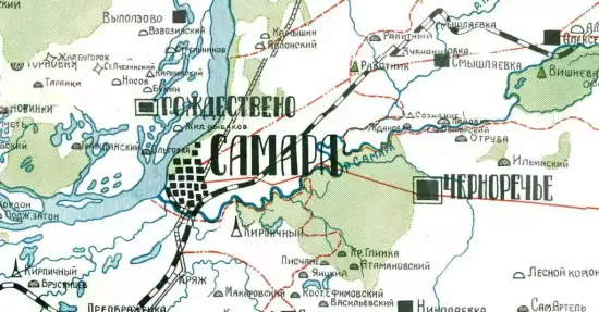 Карта Самарского уезда 1927 года -  Самарского уезда 1927 года (1).webp