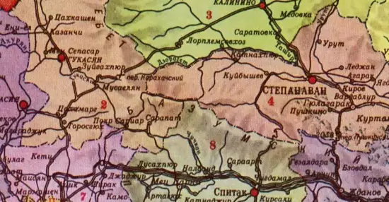 Административная карта Армянской ССР 1958 года -  карта Армянской ССР 1958 года (2).webp