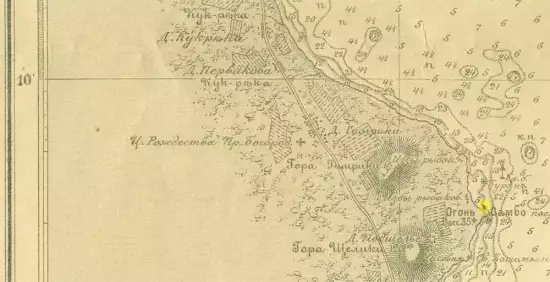 План Южного берега Онежского озера 1886 год -  Южного берега Онежского озера 1886 год (1).webp