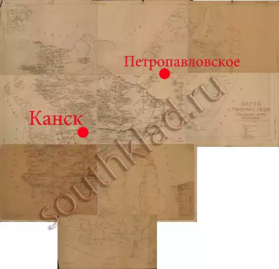 Карта Канского уезда Енисейской губернии 1920 года -  Канского уезда Енисейской губернии 1920 года (1).webp