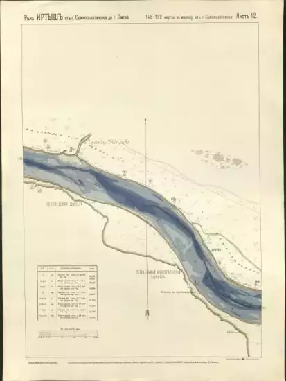 План реки Иртыша от г. Семипалатинска до г. Омска 1908 год -  12.webp