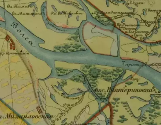 Топографическая карта Астраханской губернии 1909 года - astrah1909.webp