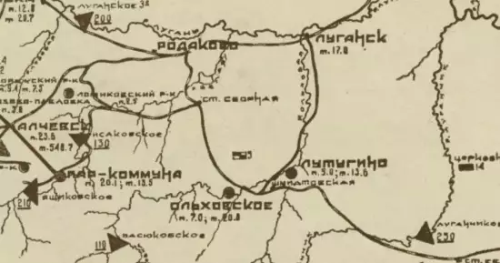 Карта Донецкого каменноугольного бассейна 1931 года -  Донецкого каменноугольного бассейна 1931 года (2).webp