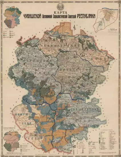 Карта Чувашской АССР 1926 года 4 версты -  Чувашской АССР 1926 года 4 версты (2).webp