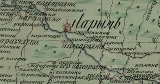 Карта Нарымского уезда Тобольской губернии 1798 года - screenshot_2972.webp
