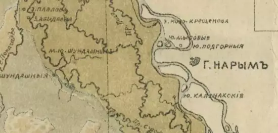 Карта левобережной по Оби части Нарымского края 1906-1916 г - screenshot_3018.webp
