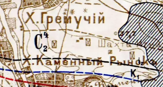 Карта Донецкого каменноугольного бассейна 1 верста в дюйме - screenshot_3108.webp