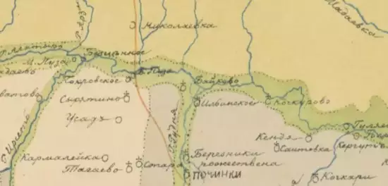 Карта Лукояновского уезда Нижегородской губернии 1867 года - screenshot_3529.webp