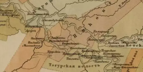 Карта Томского округа Томской губернии 1890 год - screenshot_3948.webp