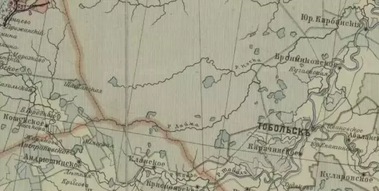 Карта заселяемой части Сибири. Тобольская губерния 1905 год - screenshot_3961.webp