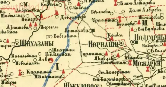 Карта Цивильского уезда Казанской губернии 1895 года - screenshot_4291.webp