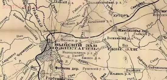 Карта Нижнетагильской дачи Демидовых 1855 года - screenshot_4454.webp