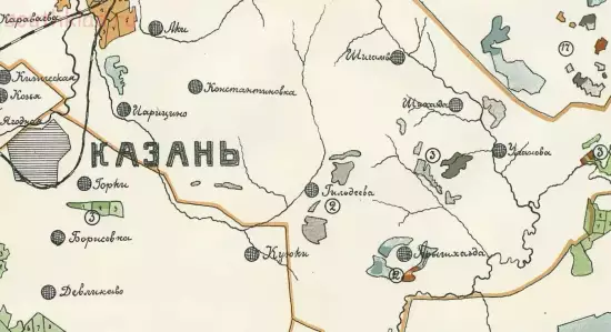 Карта лесов Чувашской и Марийской автономных областей и Татреспублики 1922 года - screenshot_4544.webp