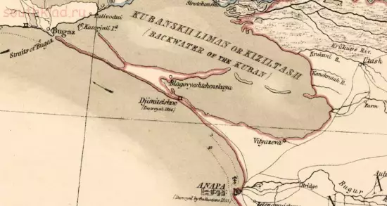 Карта Южной части Краснодарского края 1855 года - screenshot_4814.webp