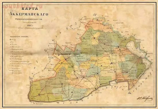 Карта Аккерманского уезда Бессарабской губернии 1907 года - screenshot_4981.webp