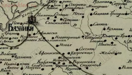 Карта Владимирской губернии Вязниковского уезда 1808 года - screenshot_5019.webp