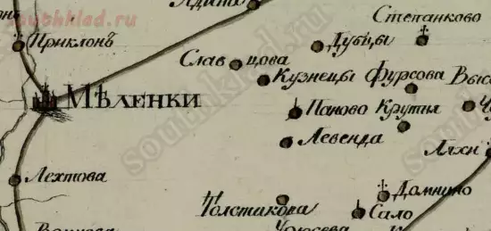 Карта Владимирской губернии Меленковского уезда 1808 года - screenshot_5025.webp