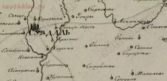 Карта Владимирской губернии Суздальского уезда 1808 года - screenshot_5035.webp