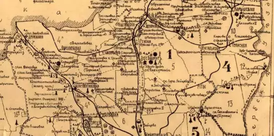 Карта Бахмутского уезда Екатеринославской губернии 1914 года -  Бахмутского уезда Екатеринославской губернии 1914 года.webp