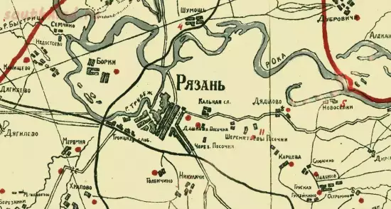 Карта Рязанского уезда Рязанской губернии 1924 года - screenshot_5234.webp