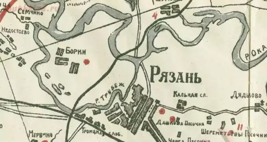 Карта Рязанского уезда Рязанской губернии 1924 года - screenshot_5235.webp