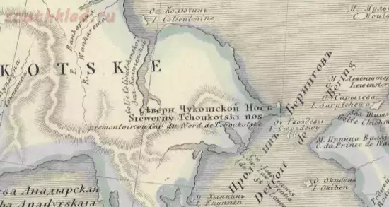 Генеральная карта Чукотской земли Алеутских островов и Северо-западного берега Америки 1829 года - screenshot_5372.webp
