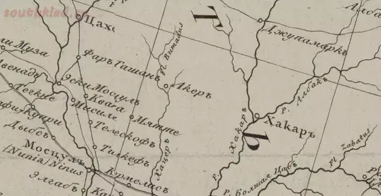 Продолжение карты части Средней Азии с показанием границ России и Персии 1805 год - screenshot_5497.webp