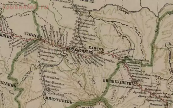 Почтовая карта Азиатской России, Сибири 1871 года - screenshot_5501.webp