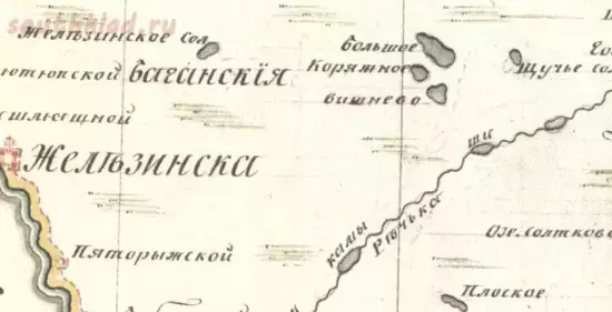 Карта Бийского уезда Семипалатинской дистанции 1821 года -  Бийского уезда Семипалатинской дистанции 30 верст (1).webp