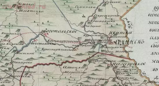 Карта Красноярского уезда Ачинского и Балахтинского комиссарства 1821 года - screenshot_5787.webp