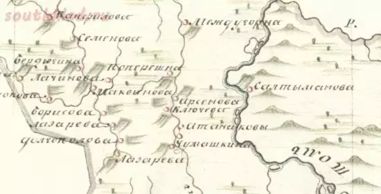 Карта Кузнецкого уезда Кузнецкого управительства 1821 года -  Кузнецкого уезда Кузнецкого управительства 15 верст (1).webp