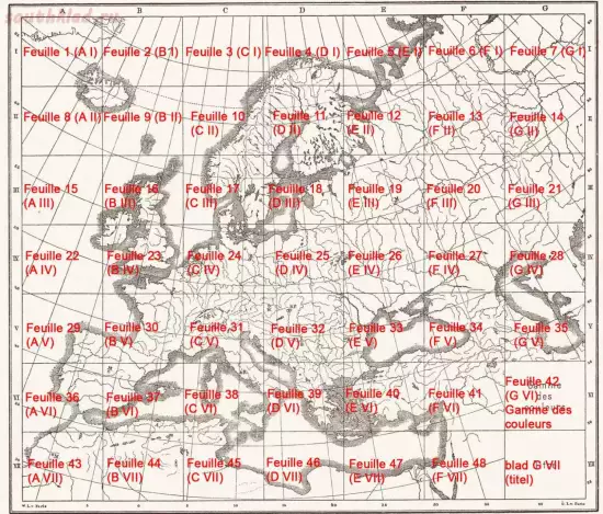 Геологическая карта зарубежной Европы 1905-1906 гг. -  лист.webp