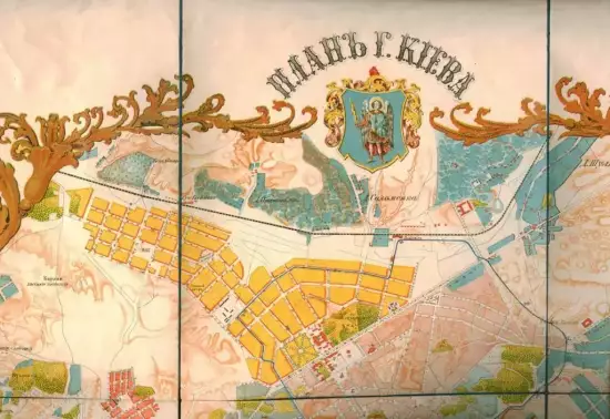 Карты и планы города Киева -  города Киева с линиями железно-конной дороги.webp