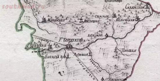 Карта Богодуховского уезда из описания 1788 года - screenshot_253.webp