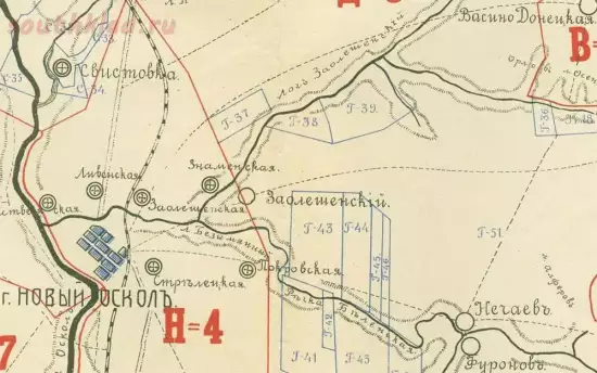 Карта Новооскольского уезда Курской губернии 1910 года - kur-nosk-obr.webp