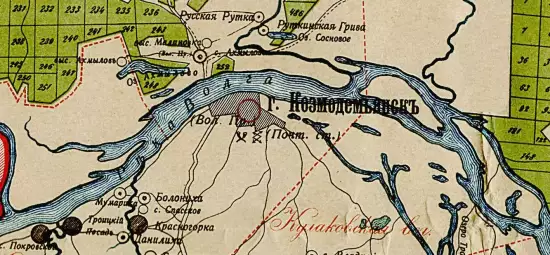 Карта Козьмодемьянского уезда Казанской губернии 1912 год - screenshot_631.webp