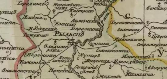 Генеральная карта Курского наместничества, разделенная на 15 уездов 1788 года - screenshot_806.webp