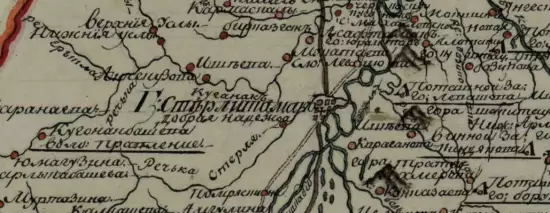Карта Стерлитамакского уезда Оренбургской губернии 1782 года - screenshot_1258.webp