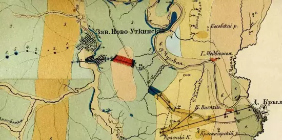 Геологическая карта Уткинской дачи Екатеринбургского казенного горного округа 1875 года - screenshot_1297.webp
